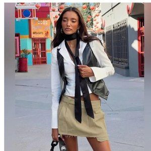 Lioness ELLE MINI SKIRT IN CAMEL Size XS